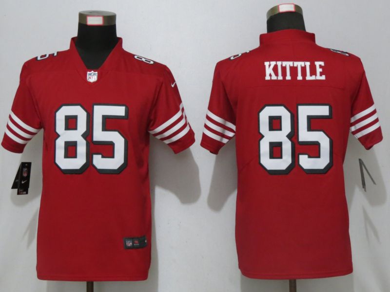 Women San Francisco 49ers 85 Kittle Nike Red 2019 Color Rush Vapor Untouchable Elite Player Jersey